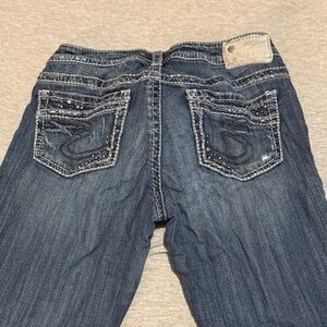 Silver Jeans Women's Dark Blue Boot Cut Jeans